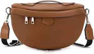 Eslcorri Crossbody Bags for Women - Fashion Sling Purse Shoulder Bag Fanny Pack Leather Causal Chest Bum Bag Cross Body Purse