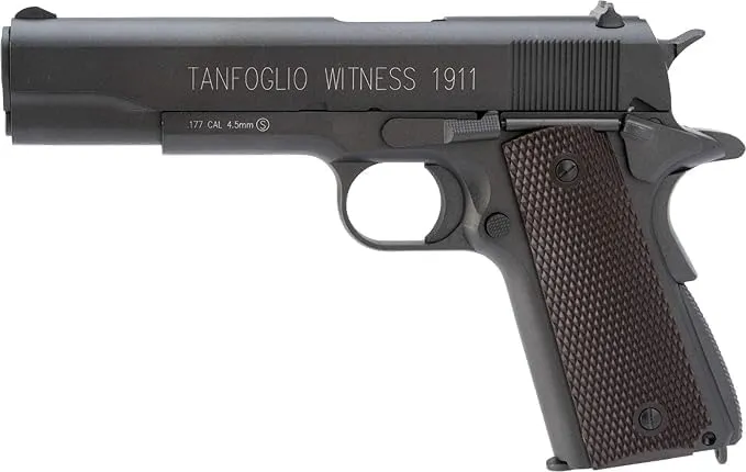 Evike Airguns - Tanfoglio Witness Metal Blowback 1911 4.5mm Air Gun