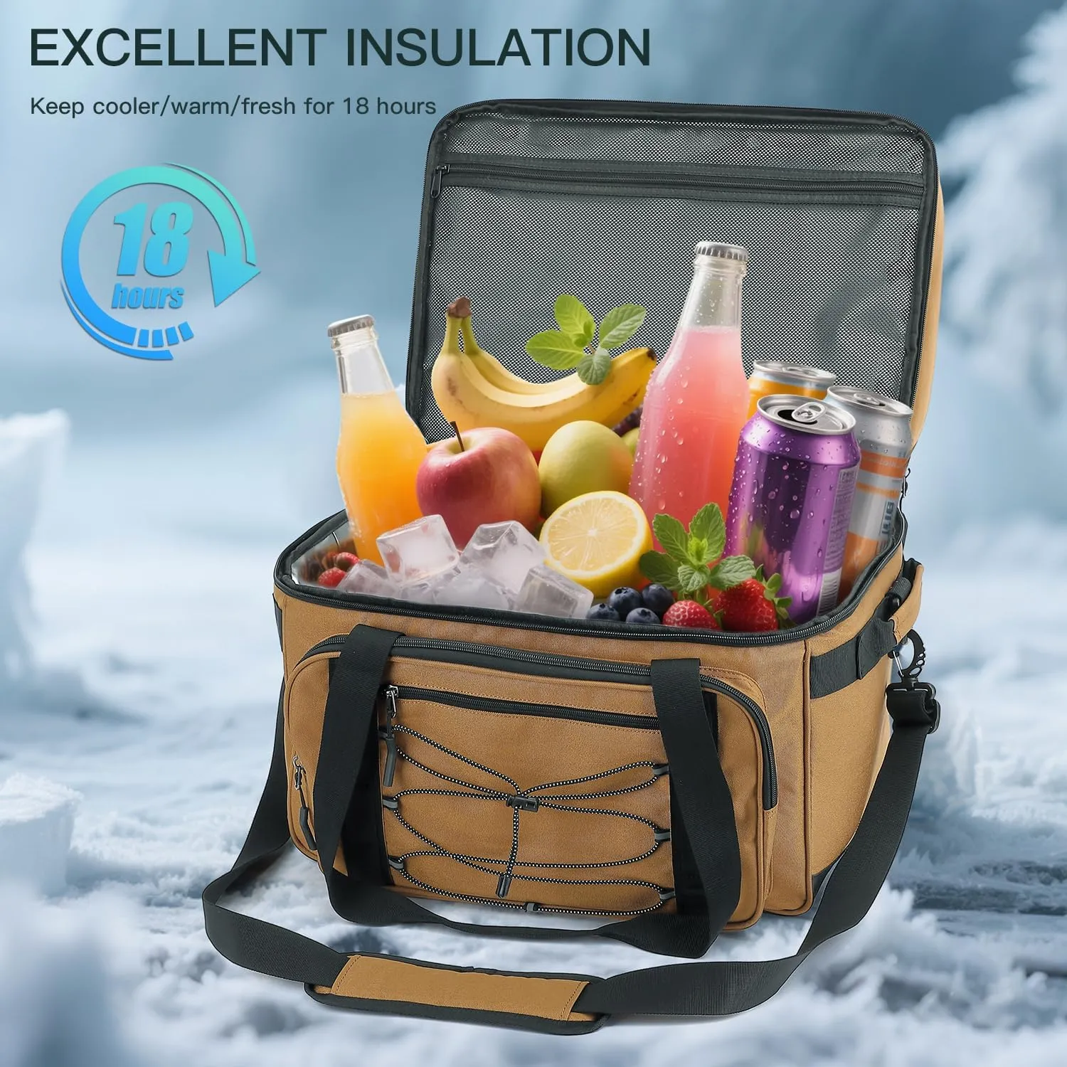 Extra Large Wheeled Portable Cooler Bag 85 Cans Double Deck Heavy Duty Rolling Insulated Cooler with All-Terrain Wheels Leakproof Tactical Soft Sided Cooler for Beach Camping Picnic Travel