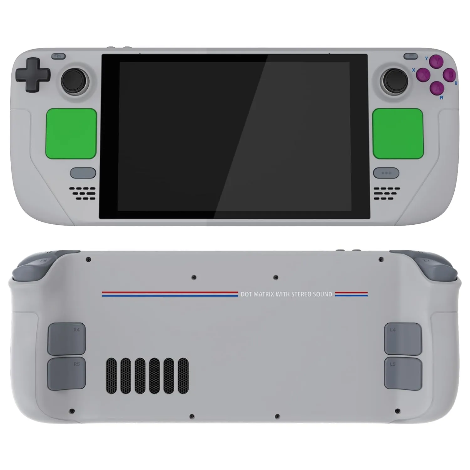 eXtremeRate DIY Full Set Shell with Buttons for Steam Deck LCD, Custom Faceplate Back Plate Replacement Shell for Steam Deck LCD - Classic 1989 GB DMG-01 [Console NOT Included]