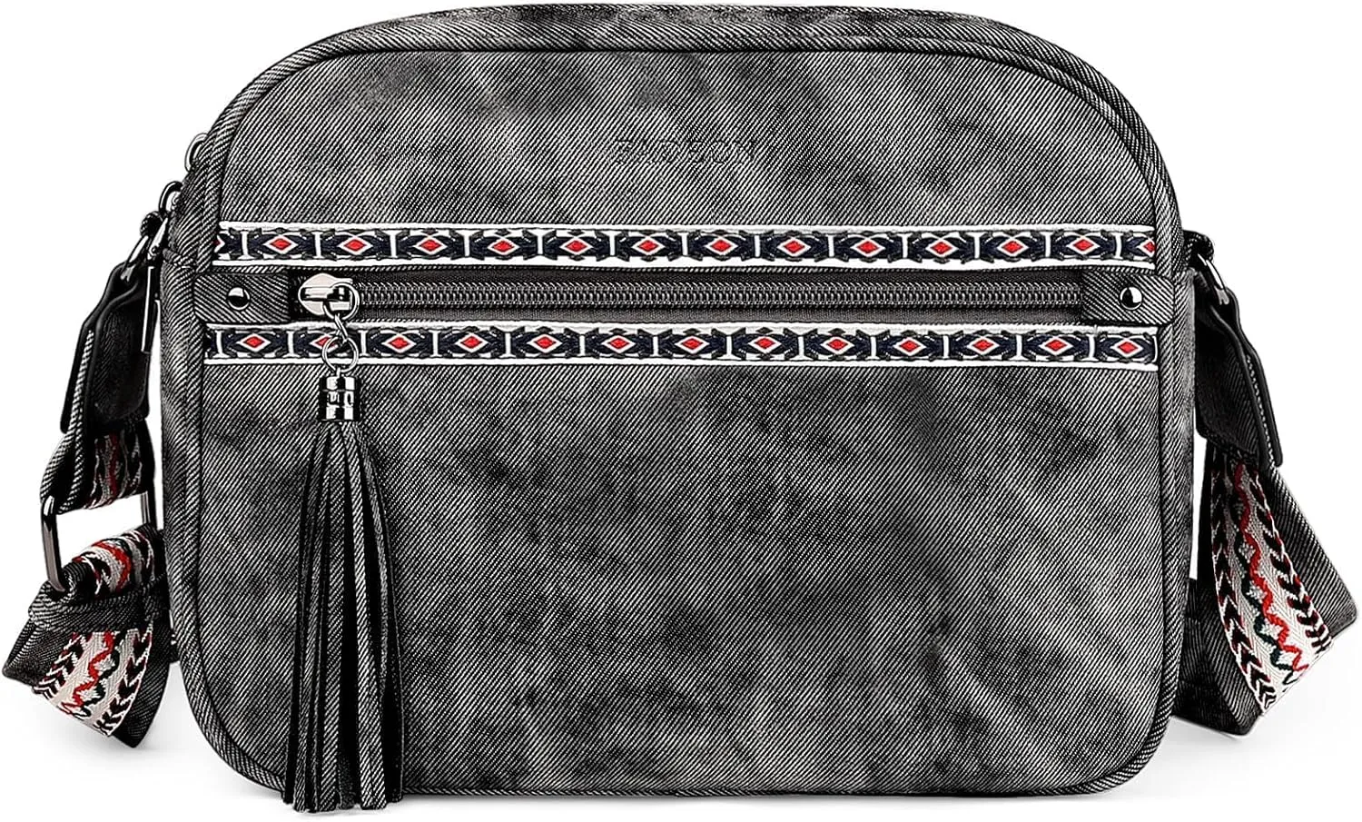 FADEON Crossbody Bags for Women Designer Vegan Leather Crossbody Purse Multi-pocket Medium Shoulder Bag with Card Slots