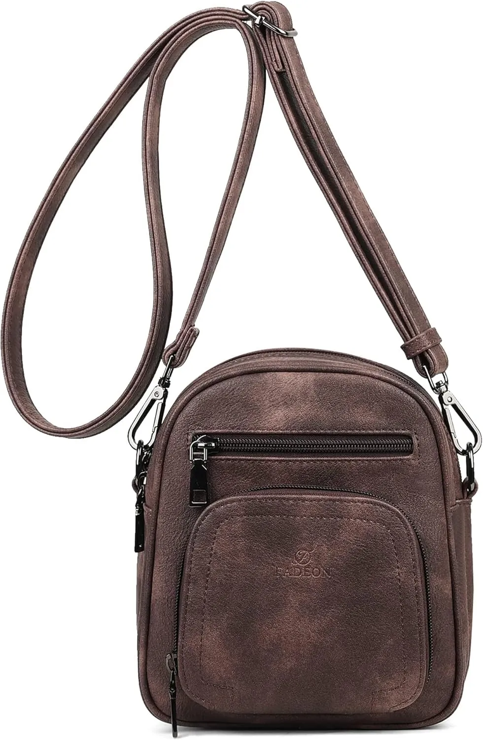 FADEON Small Purses for Women Crossbody Bags, Designer PU Leather Mini Cross Body Purse Travel Shoulder Bag Card Slots