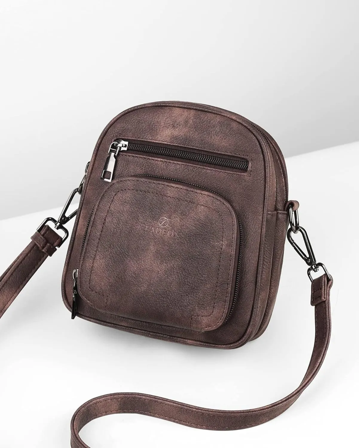 FADEON Small Purses for Women Crossbody Bags, Designer PU Leather Mini Cross Body Purse Travel Shoulder Bag Card Slots