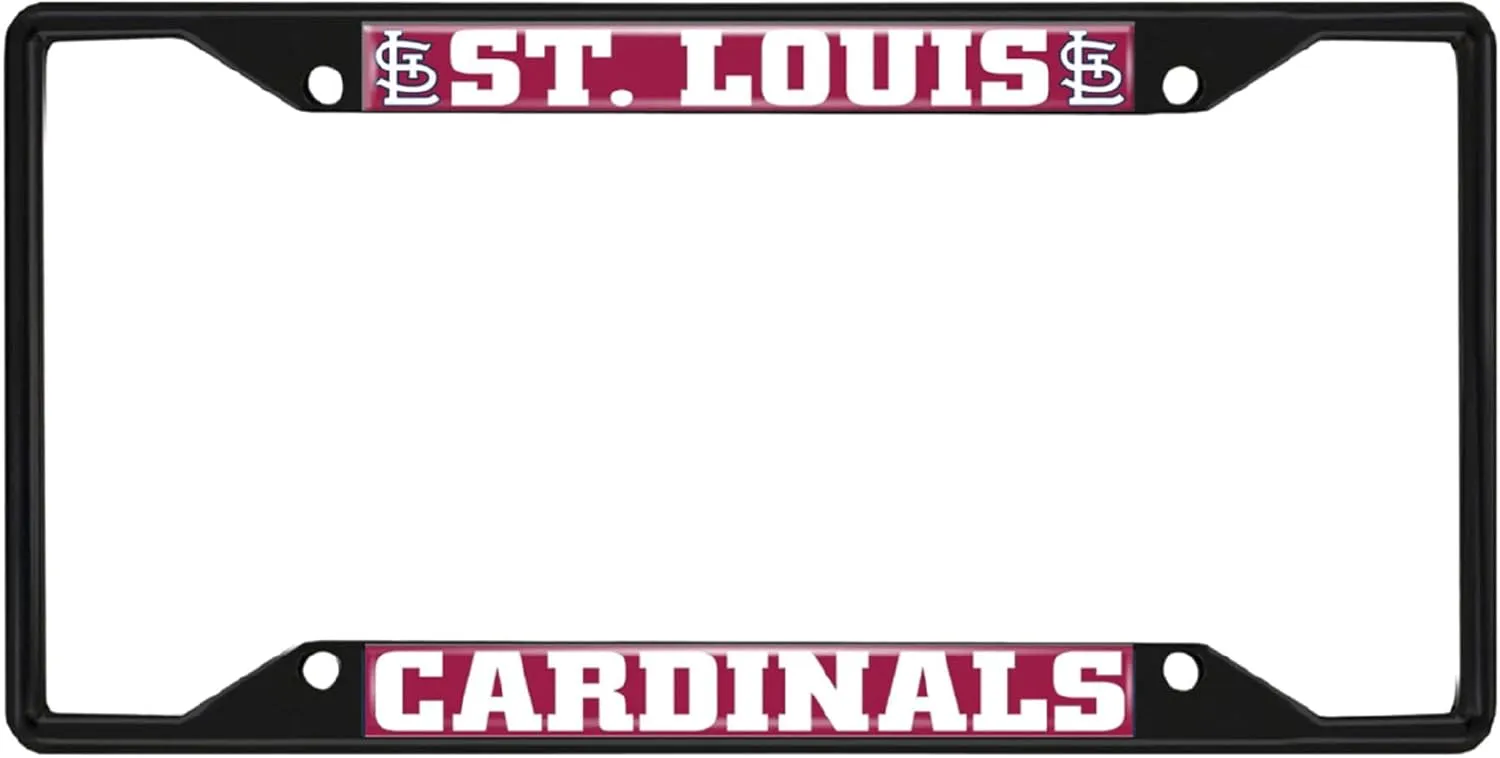 Fan Mats 31321: St. Louis Cardinals Metal License Plate Frame Black Finish, Navy