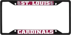 Fan Mats 31321: St. Louis Cardinals Metal License Plate Frame Black Finish, Navy