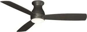Fanimation FPS8355BGRW Hugh 52 3-Speed AC Ceiling Fan LED Light Kit and Remote Control - Wet Rated, Inch, Matte Greige, 52-Inch