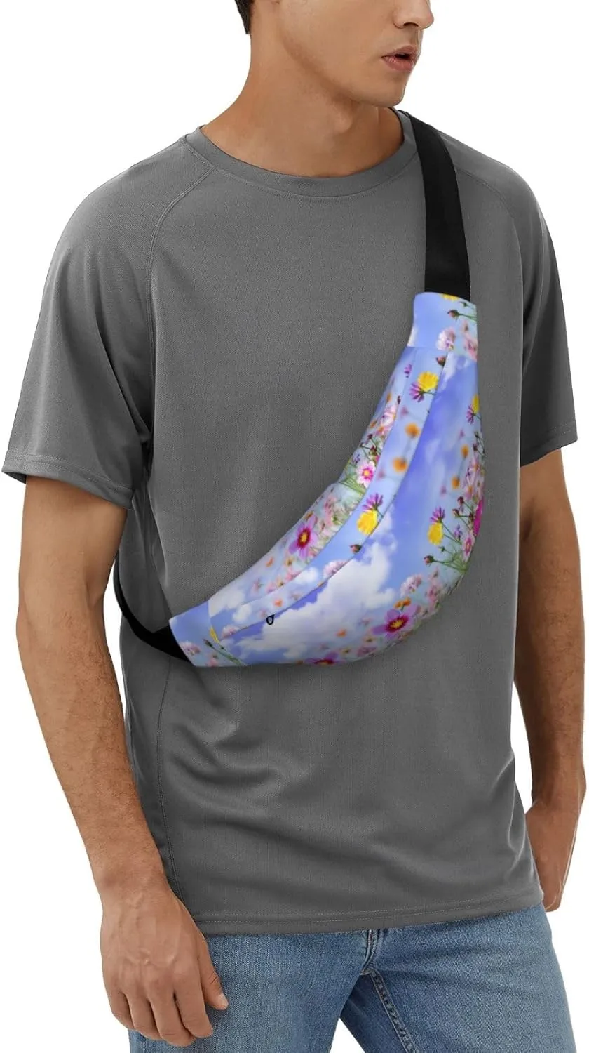 Fanny Pack for Women Men Spring Flowers Waist Bag Waterproof Belt Bag with Adjustable Strap