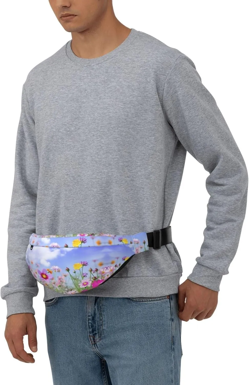 Fanny Pack for Women Men Spring Flowers Waist Bag Waterproof Belt Bag with Adjustable Strap