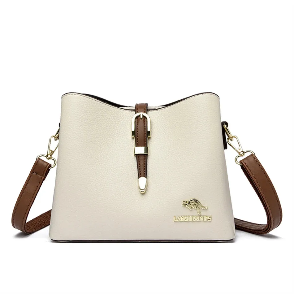 Fashion High Quality Leather Female Shoulder Messenger Bag