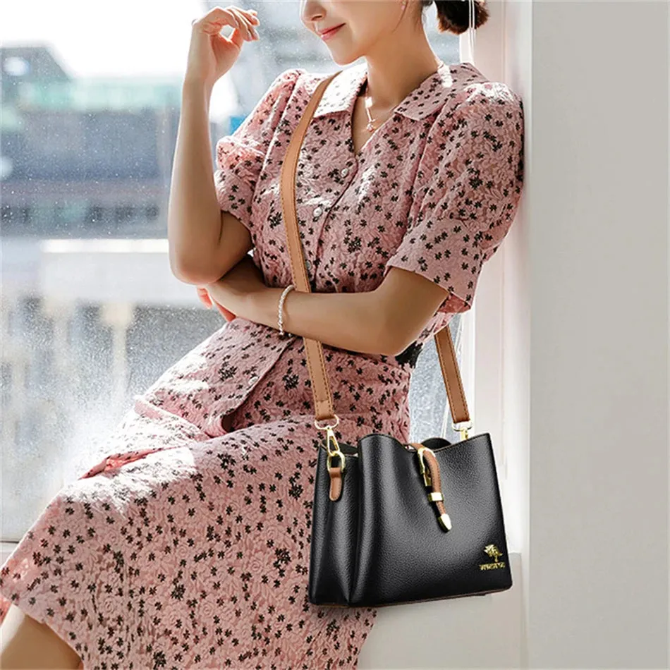 Fashion High Quality Leather Female Shoulder Messenger Bag