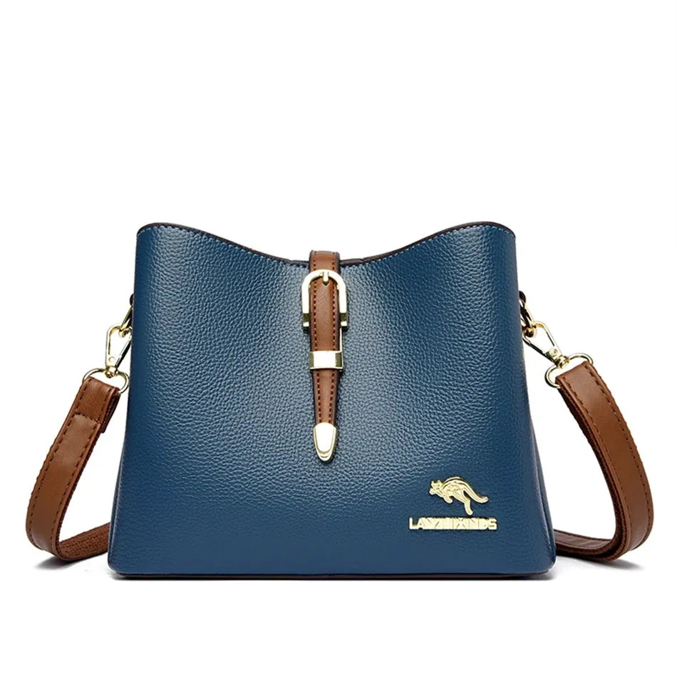 Fashion High Quality Leather Female Shoulder Messenger Bag