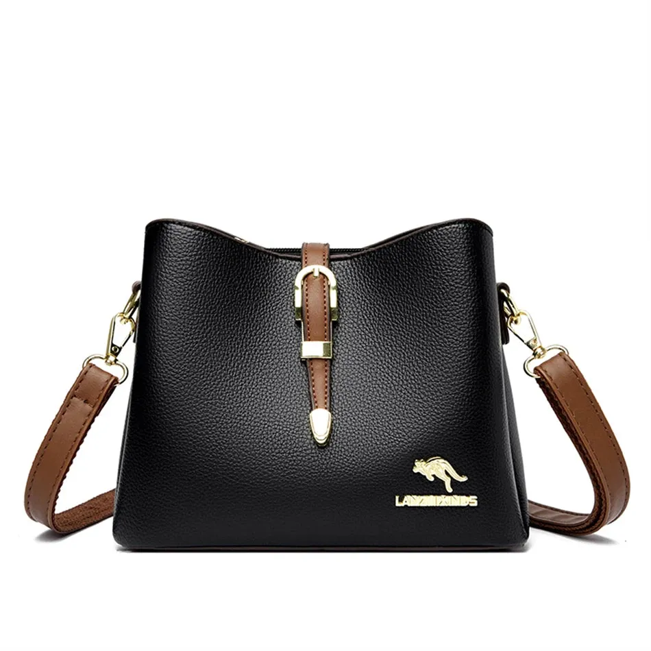 Fashion High Quality Leather Female Shoulder Messenger Bag