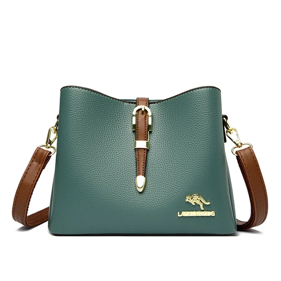 Fashion High Quality Leather Female Shoulder Messenger Bag