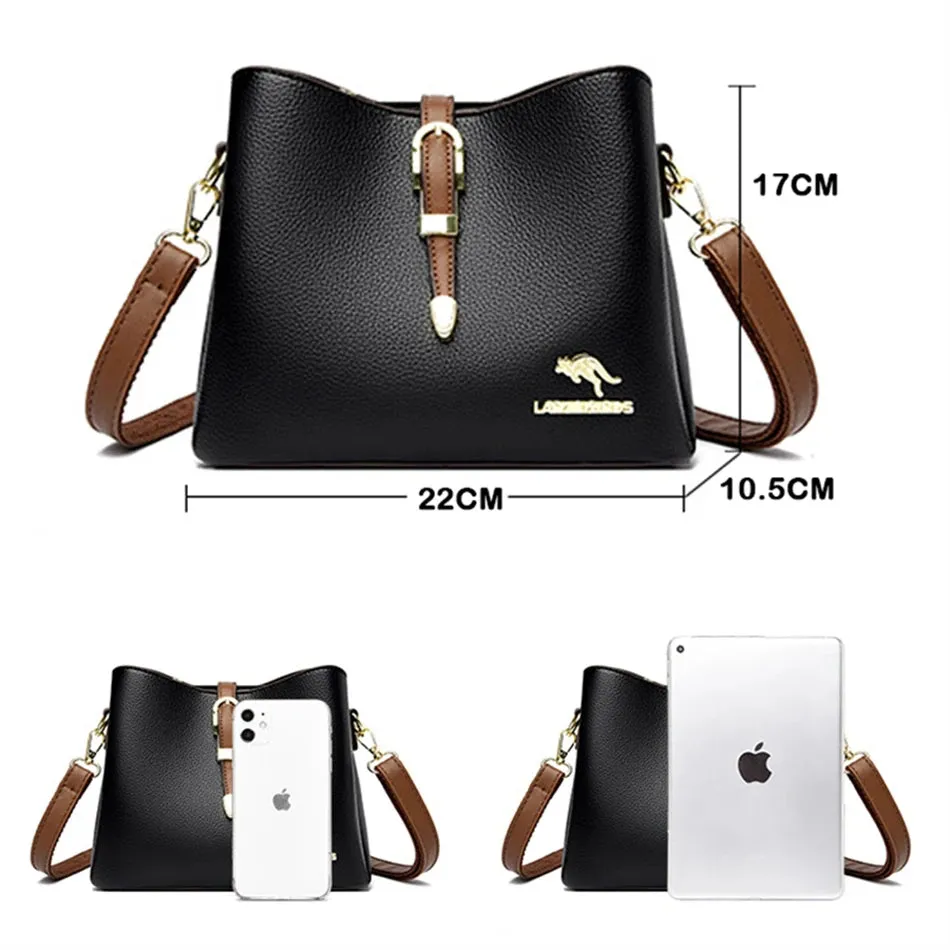 Fashion High Quality Leather Female Shoulder Messenger Bag