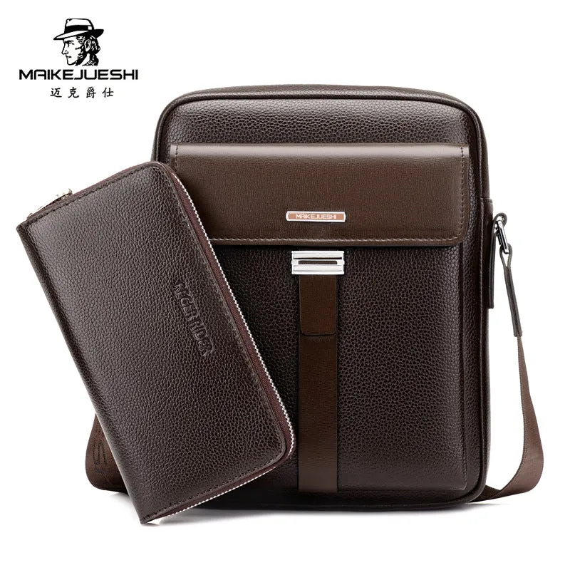 Fashion Men Business Leather Messenger