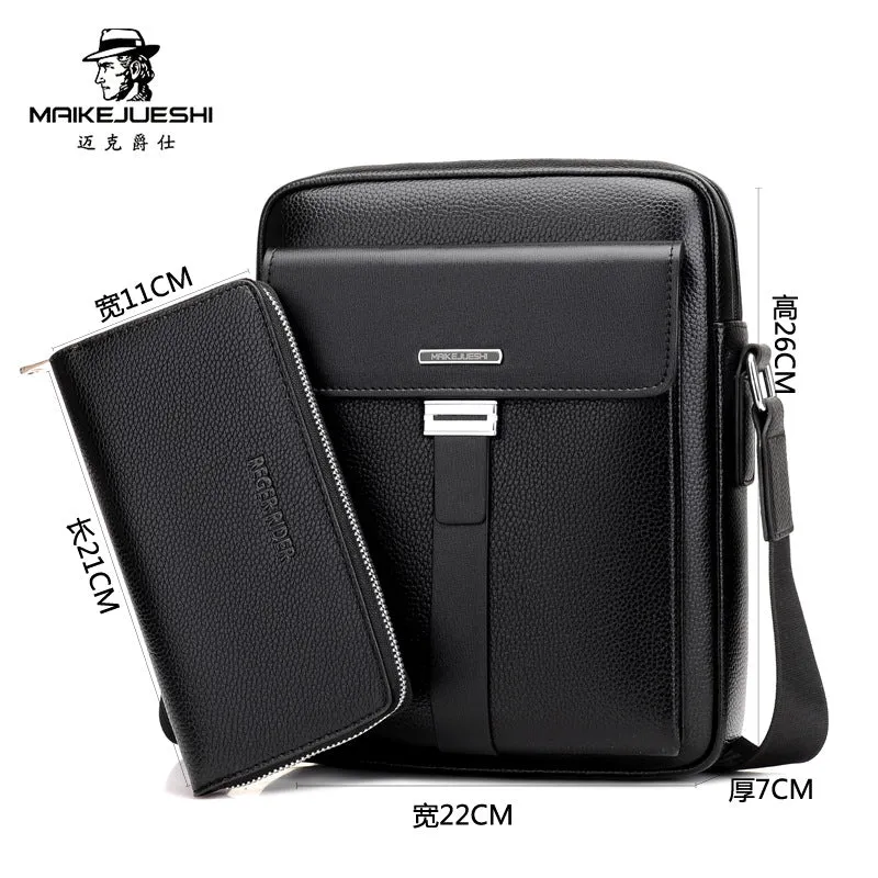 Fashion Men Business Leather Messenger