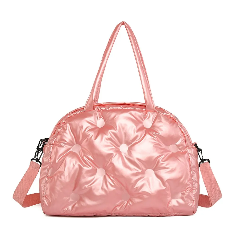 Fashion New Women Down Bag Quilted Space Padded Handbag Shoulder Bag Winter Unisex Pillow Large Capacity Tote Crossbody Bag