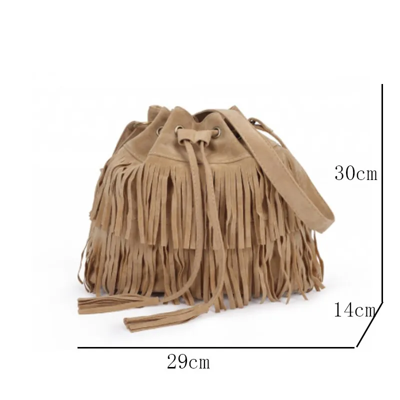 Fashion Retro Faux Suede Crossbody Bag