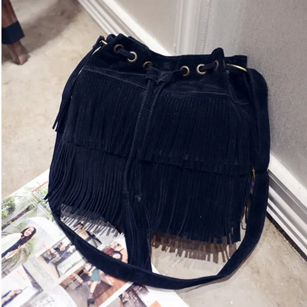 Fashion Retro Faux Suede Crossbody Bag