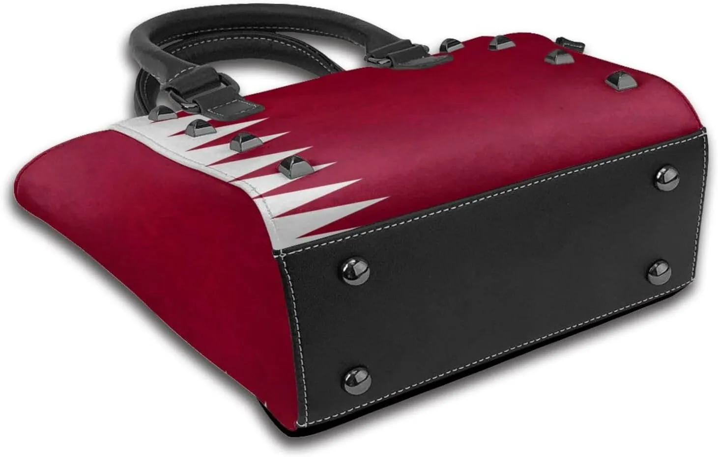 Fashion Rivet Handbag for Women Crossbody Purse Studded PU Leather Handle Bag