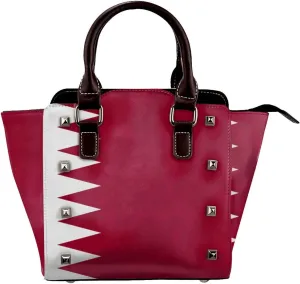 Fashion Rivet Handbag for Women Crossbody Purse Studded PU Leather Handle Bag