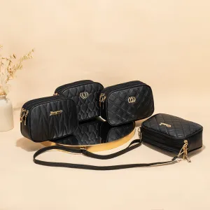 Fashion Simple Diamond Plaid Heart-shaped Wave Crossbody Bags