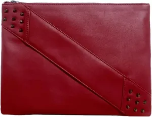 Fashion Women Clutches Rivet PU Leather Crossbody Bag Envelope Clutch Purse with Hand Strap