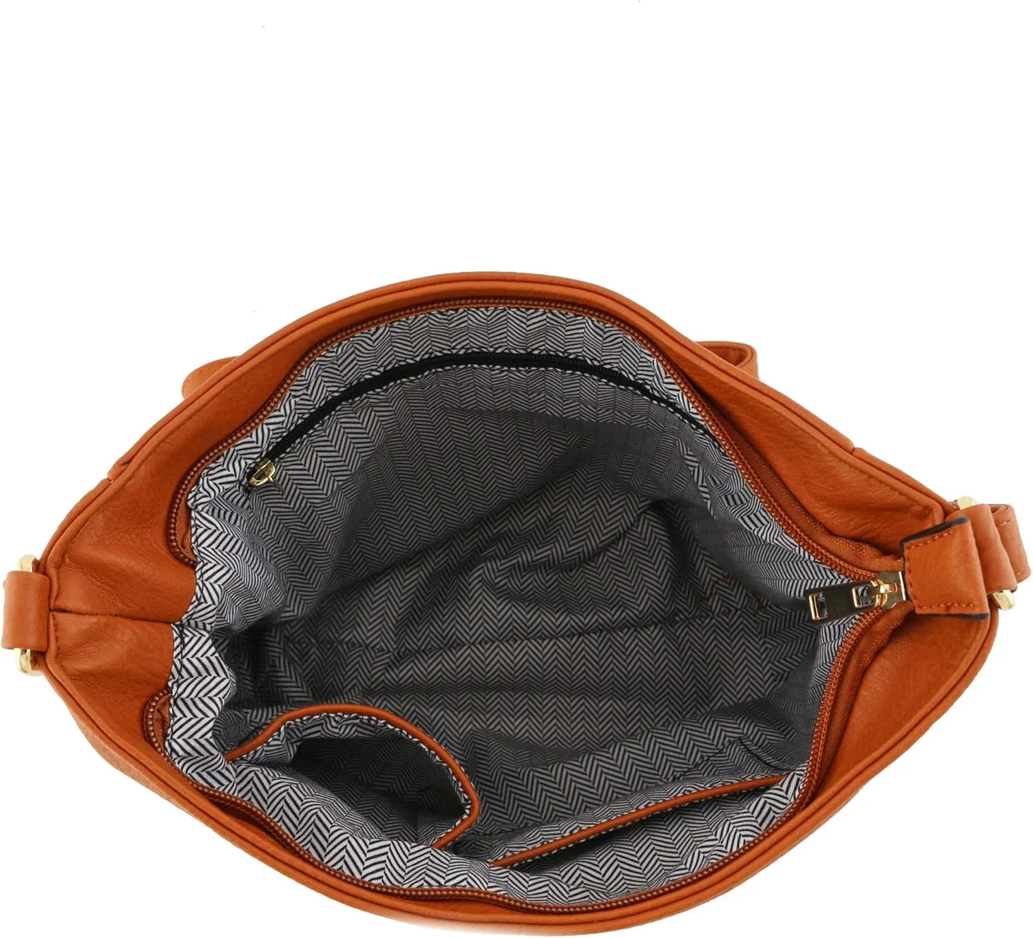 FashionPuzzle Lightweight Tassel Zipper Bucket Crossbody Bag