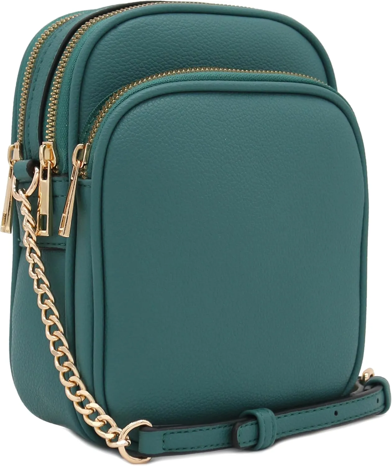 FashionPuzzle Multi Pocket PU Leather Casual Medium Crossbody Bag with Adjustable Strap