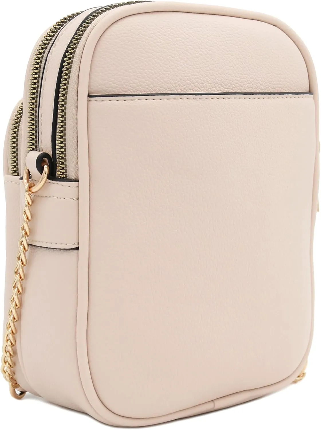 FashionPuzzle Multi Pocket PU Leather Casual Medium Crossbody Bag with Adjustable Strap