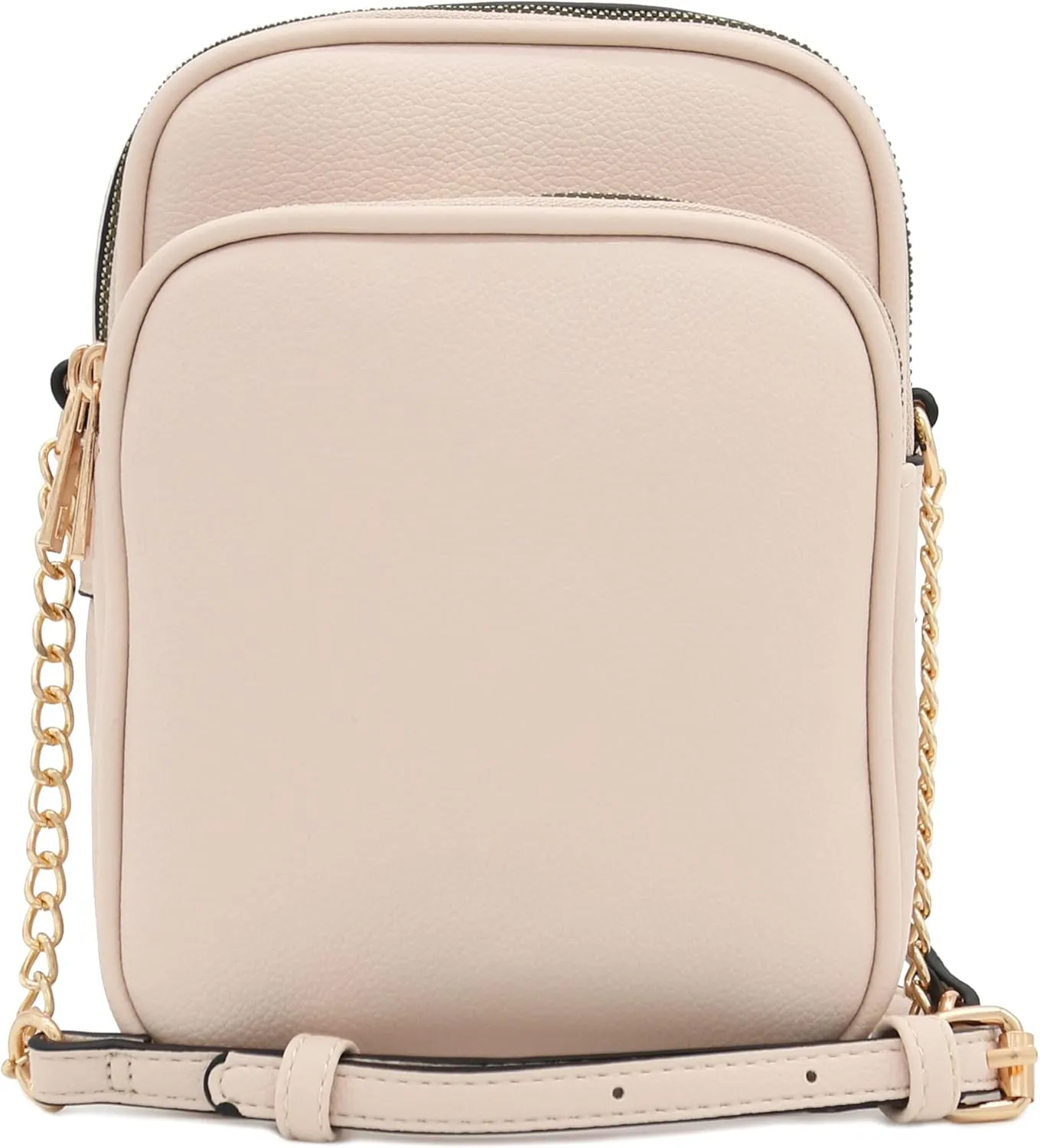 FashionPuzzle Multi Pocket PU Leather Casual Medium Crossbody Bag with Adjustable Strap