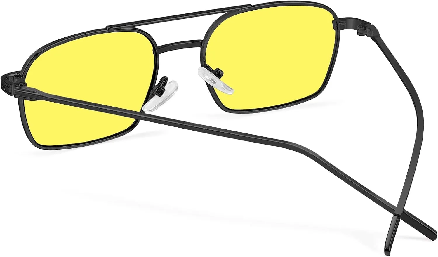 FEISEDY Fashion Square Aviator Sunglasses Women Men Trendy Retro Metal Frame Sun Glasses Candy Color Lens B1036