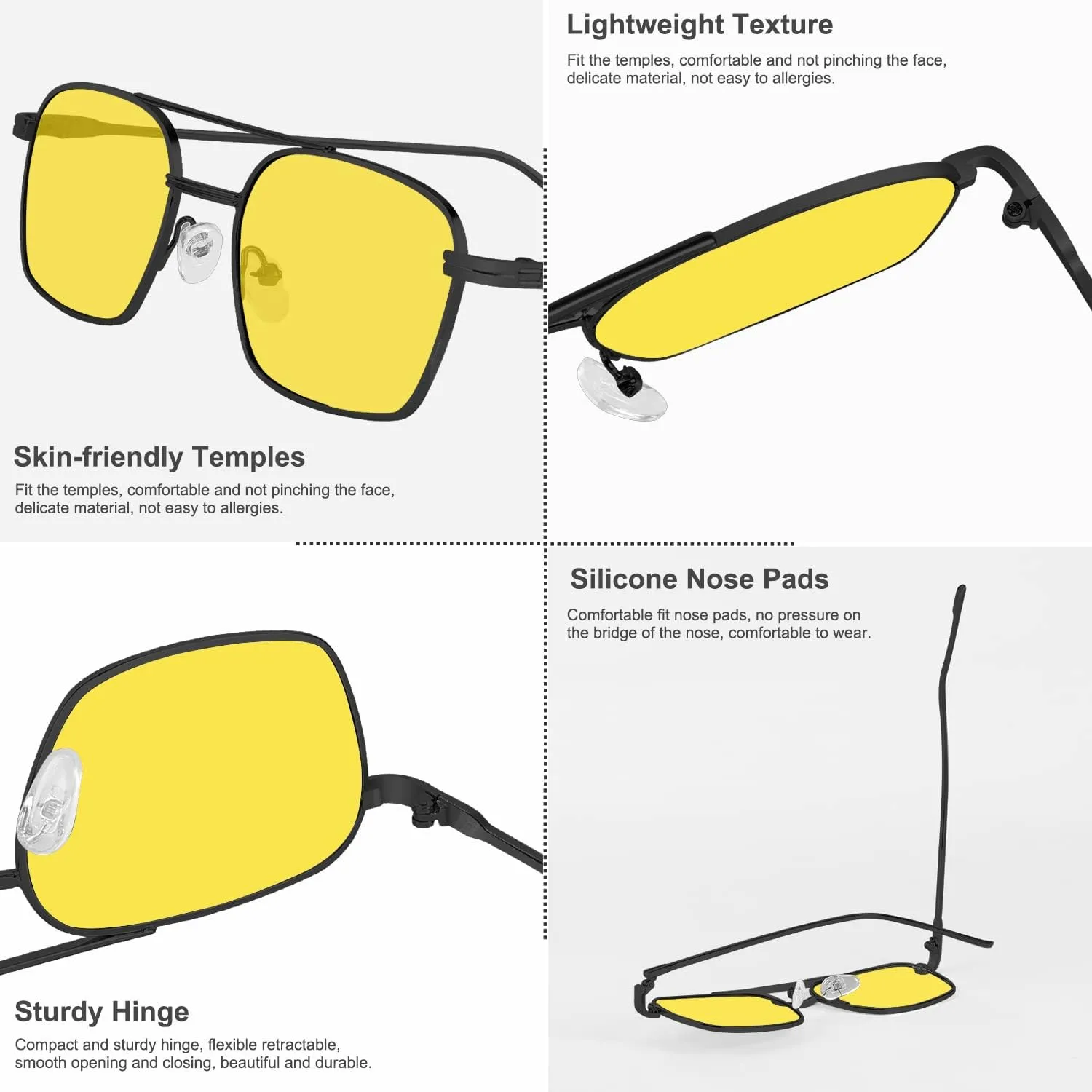 FEISEDY Fashion Square Aviator Sunglasses Women Men Trendy Retro Metal Frame Sun Glasses Candy Color Lens B1036