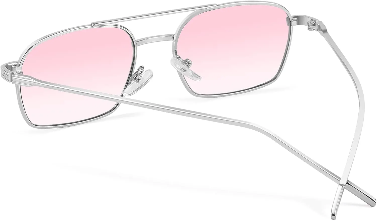 FEISEDY Fashion Square Aviator Sunglasses Women Men Trendy Retro Metal Frame Sun Glasses Candy Color Lens B1036