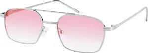 FEISEDY Fashion Square Aviator Sunglasses Women Men Trendy Retro Metal Frame Sun Glasses Candy Color Lens B1036