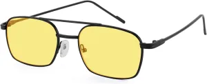 FEISEDY Fashion Square Aviator Sunglasses Women Men Trendy Retro Metal Frame Sun Glasses Candy Color Lens B1036