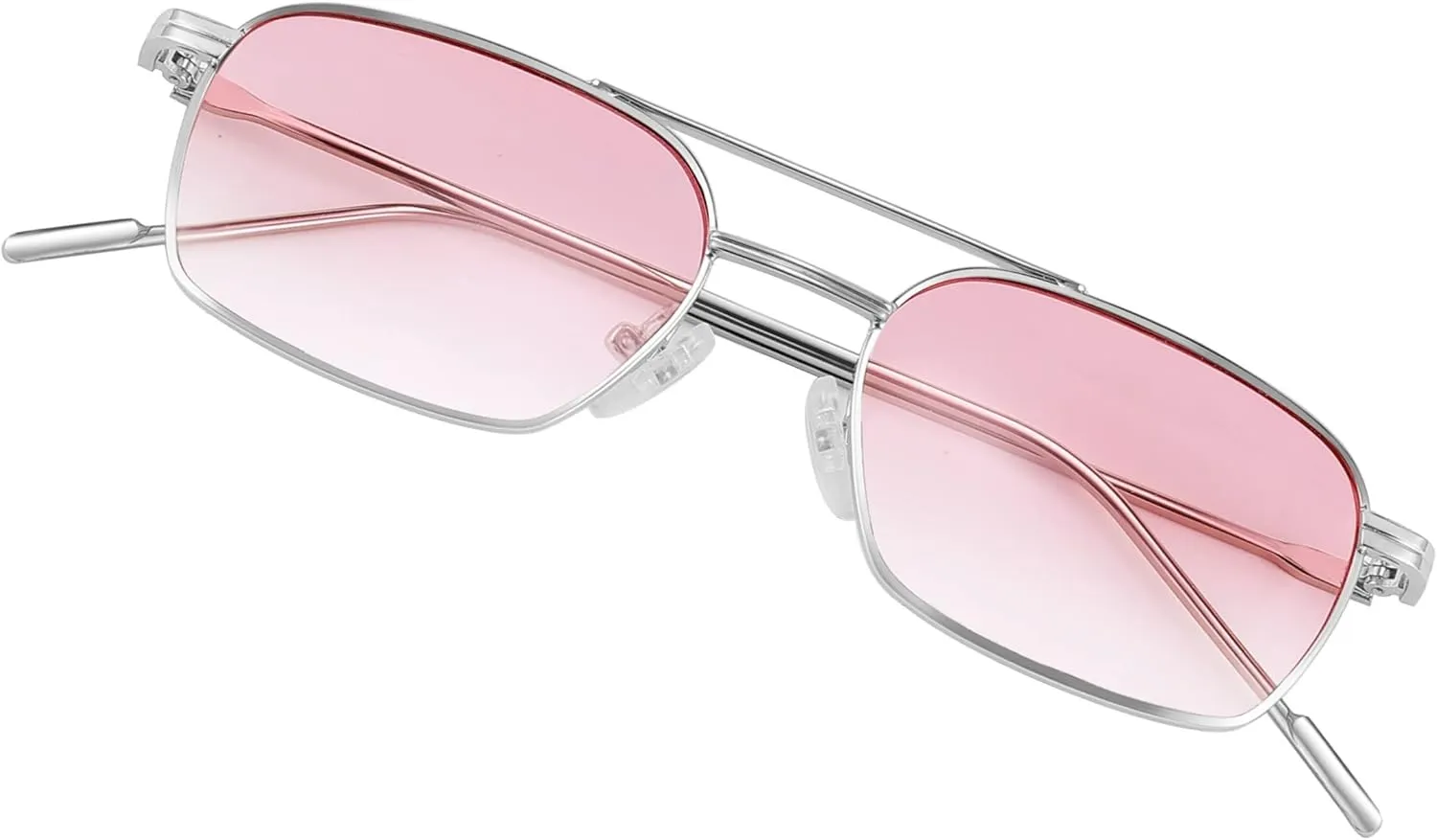 FEISEDY Fashion Square Aviator Sunglasses Women Men Trendy Retro Metal Frame Sun Glasses Candy Color Lens B1036
