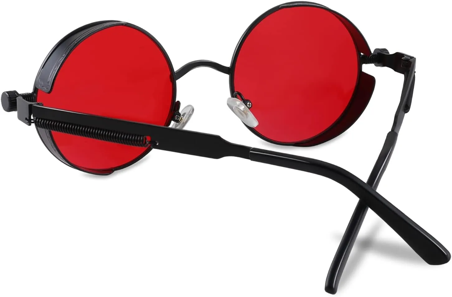 FEISEDY Retro Gothic Steampunk Sunglasses Round Metal Frame Punk Circle Inspired Shade Men B1857