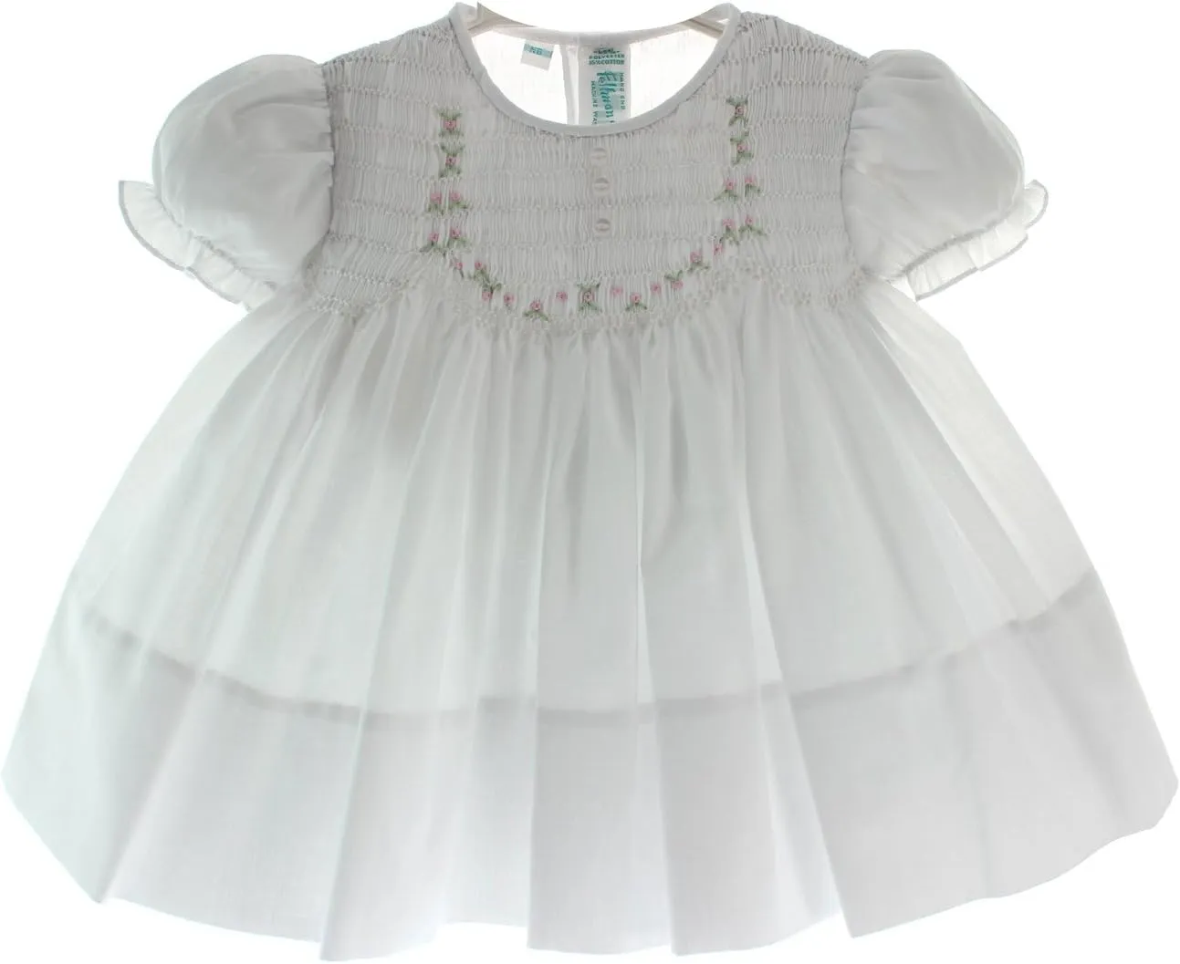 Feltman Brothers Newborn Girls White Smocked Take Home Dress