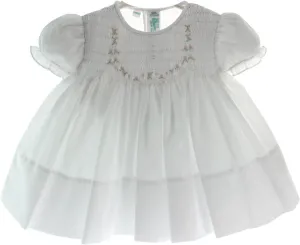 Feltman Brothers Newborn Girls White Smocked Take Home Dress