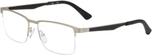 Fila VF9969 0S80 Eyeglasses Men's Silver Half Rim Rectangular Optical Frame 54mm
