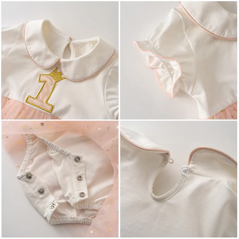 First Birthday Princess Dress - Short and Long Sleeve available