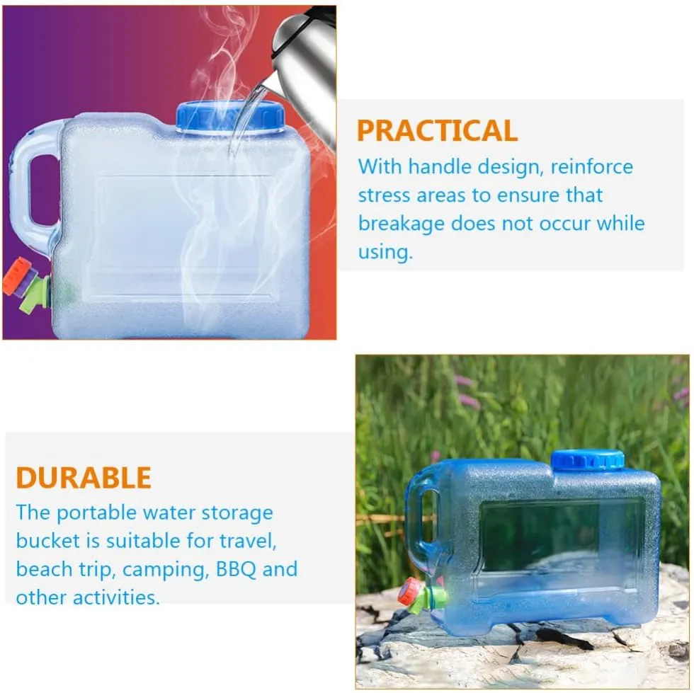 Fishing Accessories 2PCS Camping Water Container - 2 Gallon Portable Water Storage Camp Water Jug with Spigot, for Outdoor Camping Picnic Emergency Water Storage Camping Accessories