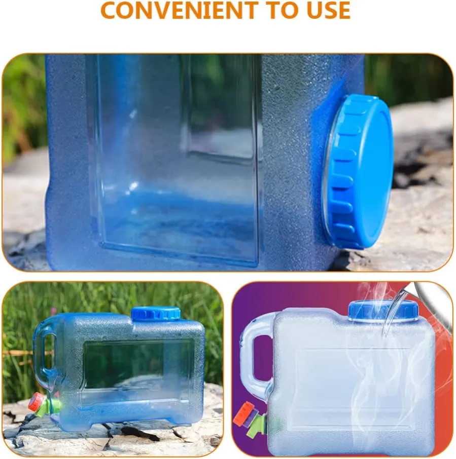 Fishing Accessories 2PCS Camping Water Container - 2 Gallon Portable Water Storage Camp Water Jug with Spigot, for Outdoor Camping Picnic Emergency Water Storage Camping Accessories