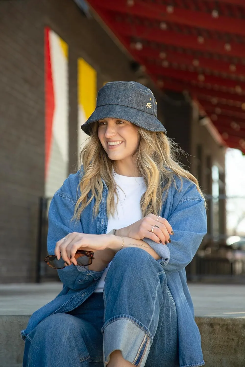 Fits Y’All Denim Bucket Hat: Stylish, Durable, Lightweight, and Comfortable for Men, Women, and Unisex