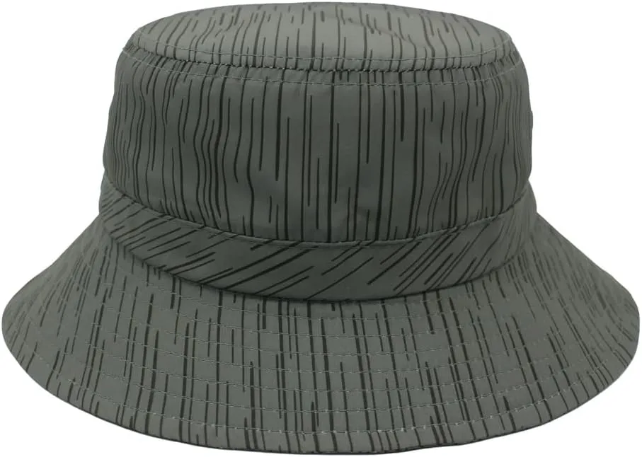 Fits Y'all Microfiber Packable Rain Pattern Bucket Hat: Stain & Water Repellent, Quick Dry, for All Genders