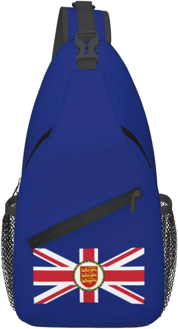 Flag Of The Lieutenant Governor Of Jersey Crossbody Bags For Women Men Chest Backpack Gym Shoulder Bag Travel Outdoor Sports Casual Crossbody Bags