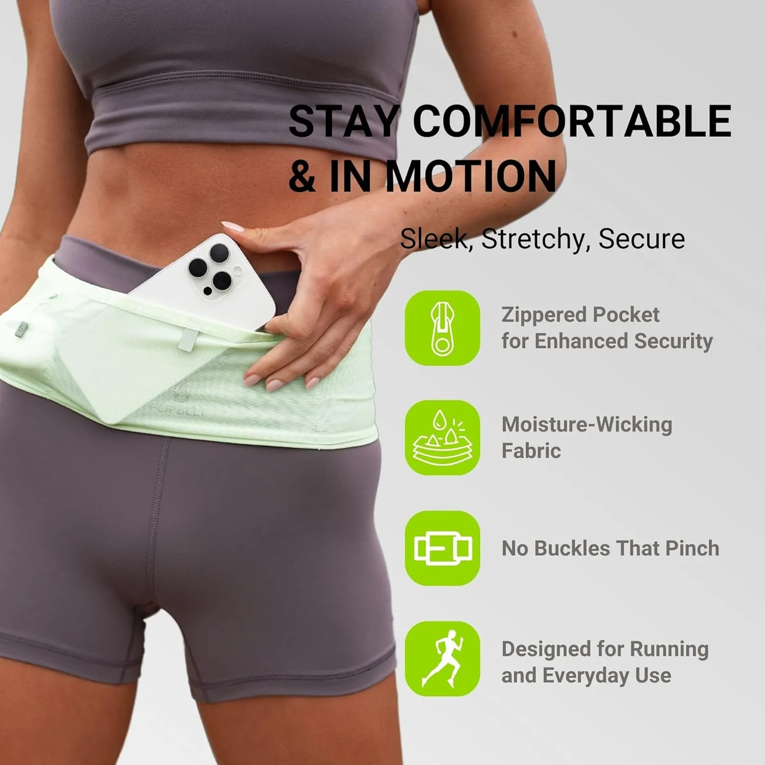 FlipBelt Air Adjustable - Spring Mint - MXL