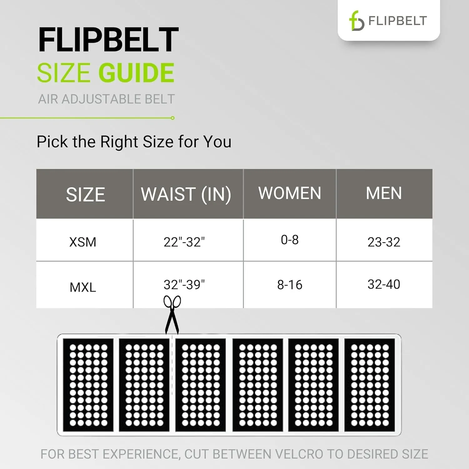 FlipBelt Air Adjustable - Spring Mint - MXL