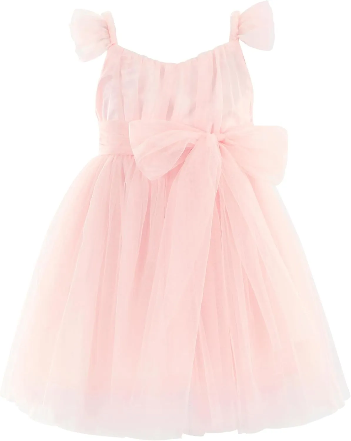 Flofallzique Toddler Tutu Dress Summer Flutter Sleeve Infant Baby Birthday Party Girls Tulle Dress for 1-6 Y